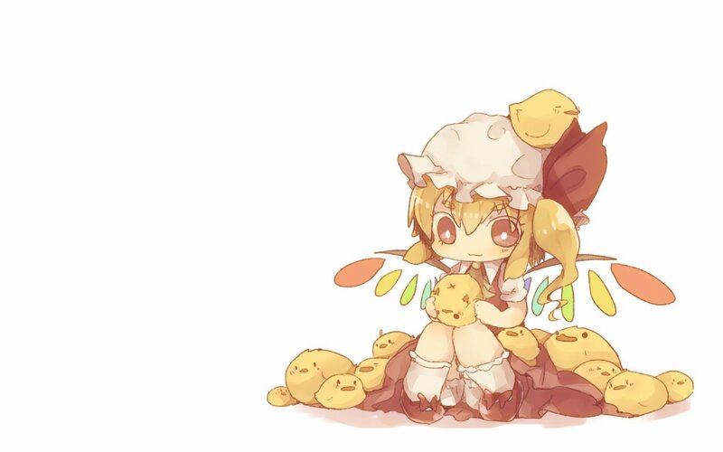 chibi girl with chicks