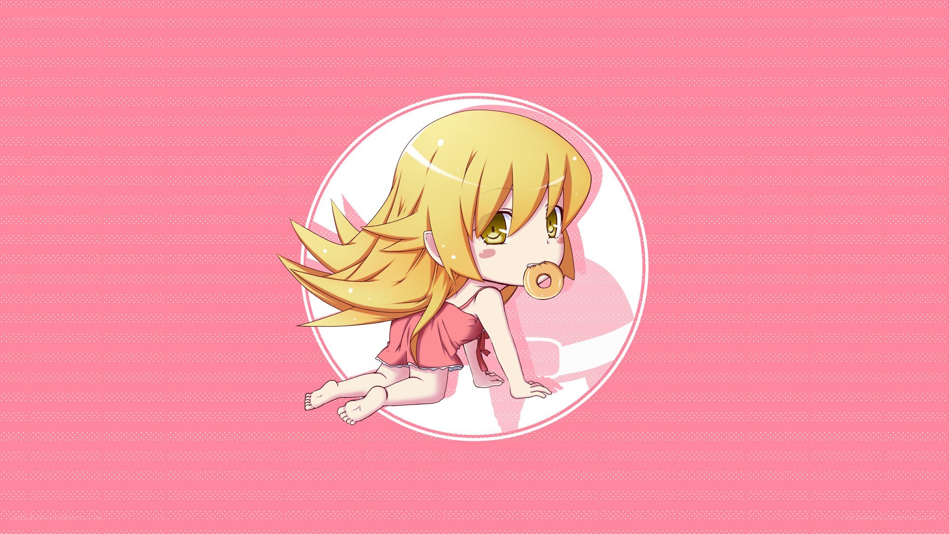 chibi girl with donut