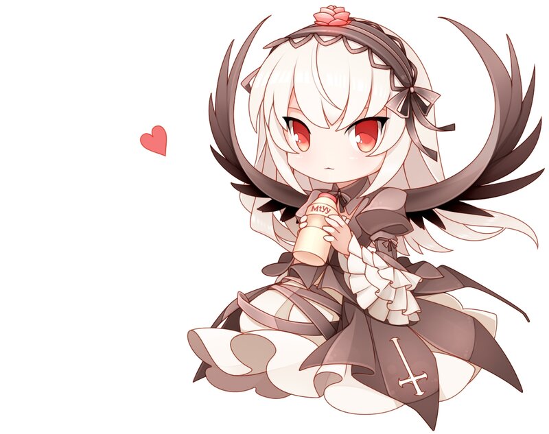 Chibi Girl with Drink