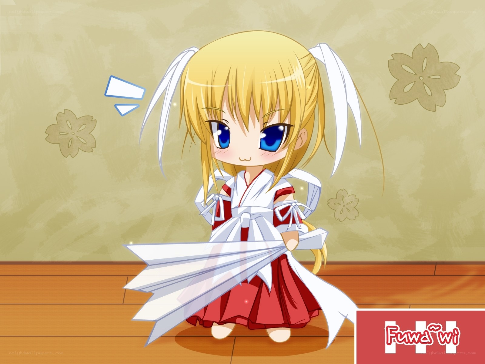 chibi girl with fan