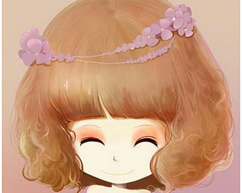 Chibi Girl with Flowers