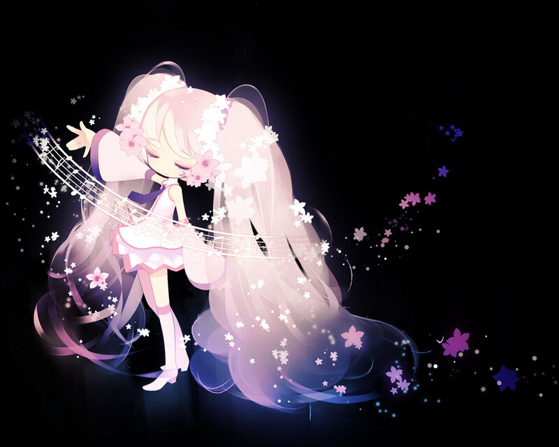 Chibi Girl with Guitar — Pink