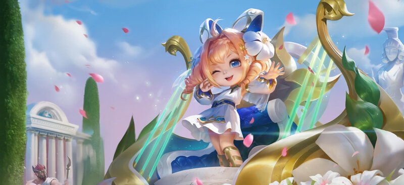 Chibi Girl with Harp