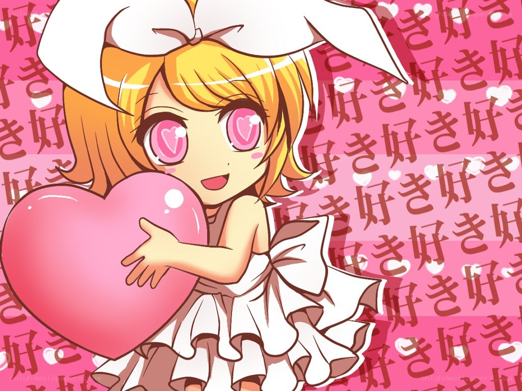 chibi girl with heart