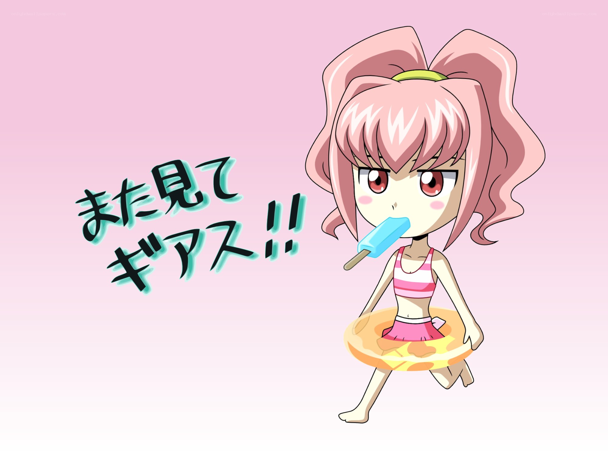 Chibi girl with ice pop
