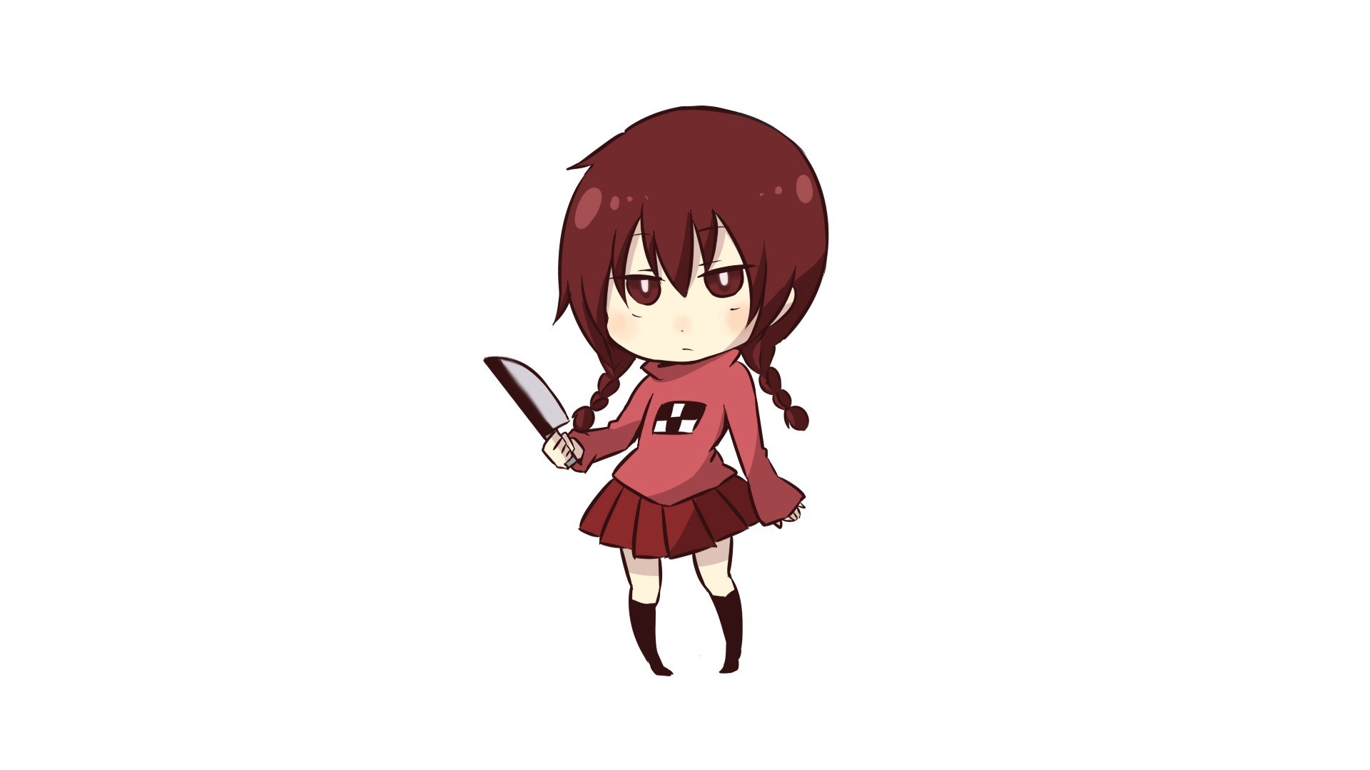 Chibi girl with knife