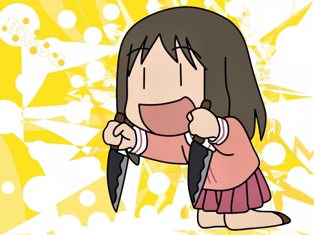Chibi girl with knives