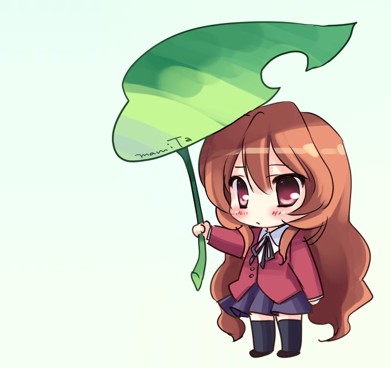 Chibi Girl with Leaf
