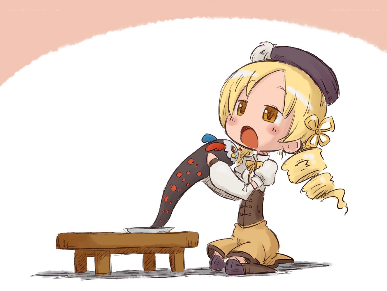 chibi girl with octopus