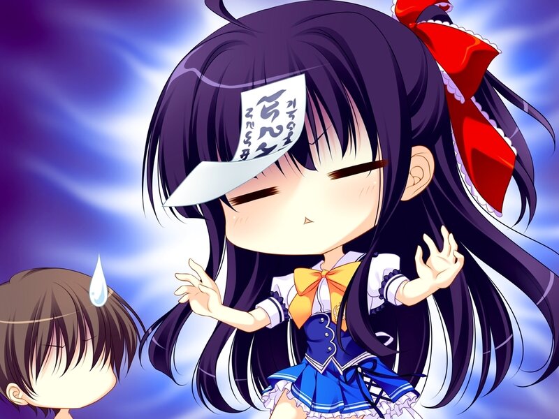 Chibi Girl with Paper
