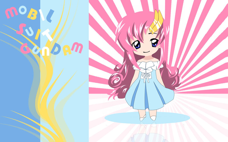 chibi girl with pink hair