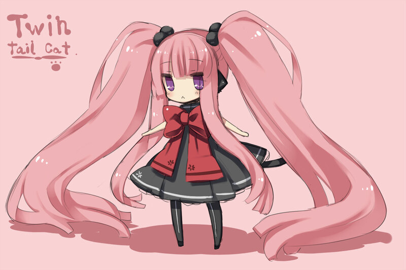 Chibi Girl with Pink Hair — Calm