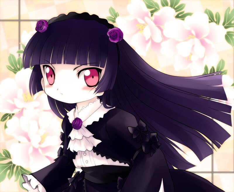 chibi girl with purple hair