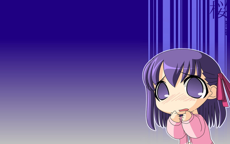 chibi girl with purple hair