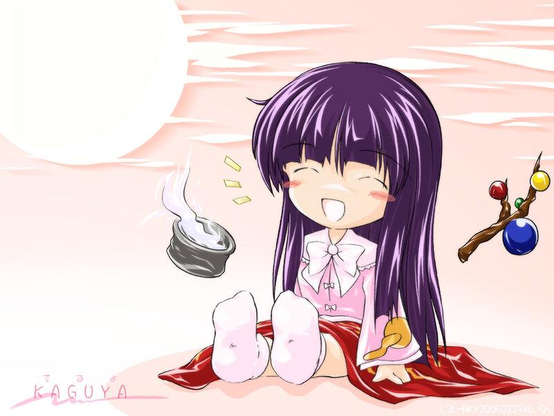 Chibi girl with purple hair