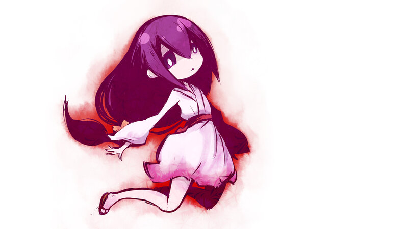 Chibi Girl with Purple Hair — Dramatic