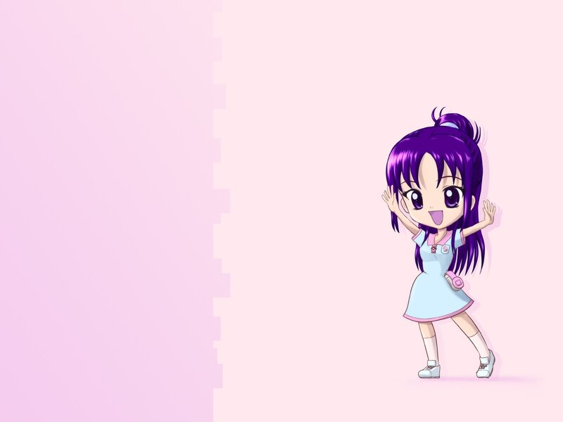 chibi girl with purple hair