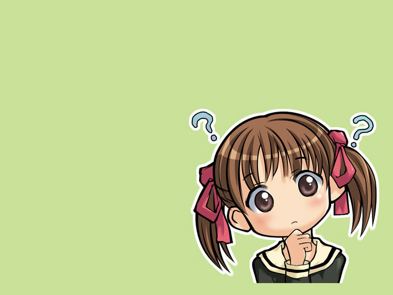 chibi girl with question marks