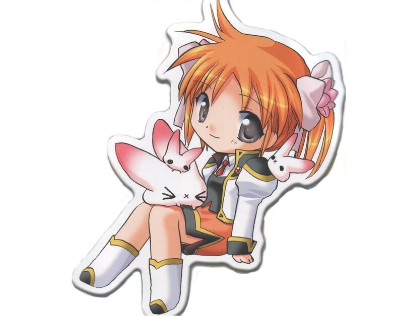 Chibi Girl with Rabbits