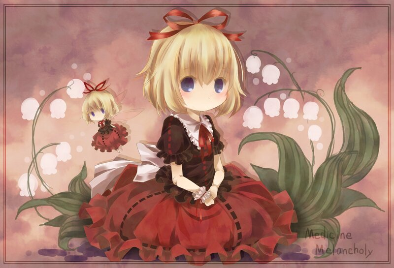 Chibi girl with red dress
