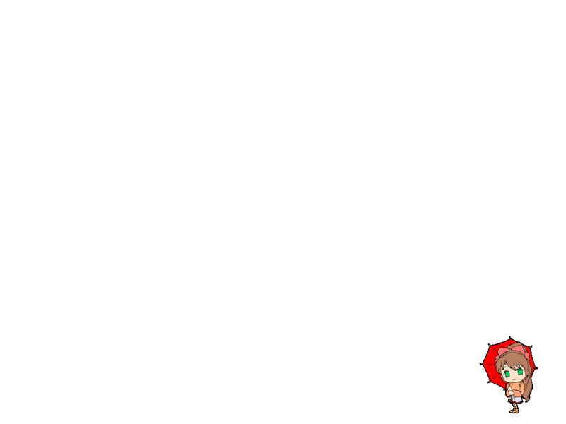 chibi girl with red umbrella
