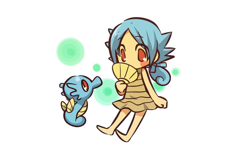 chibi girl with seadra