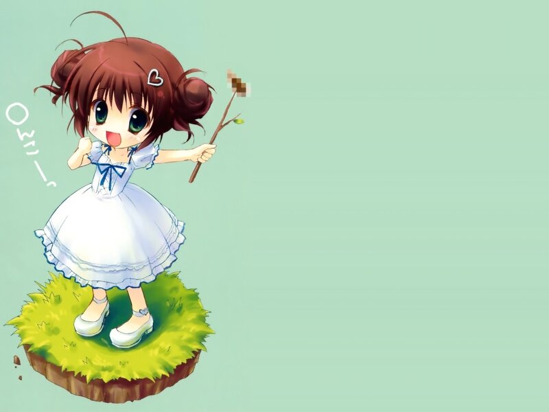 Chibi Girl with Stick