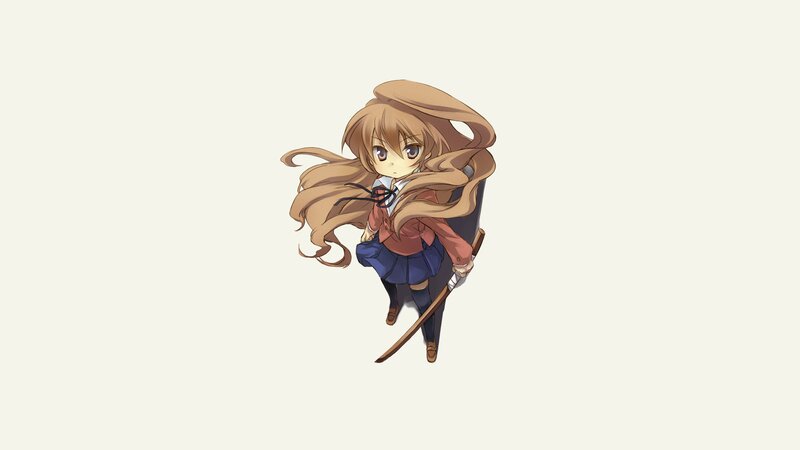 Chibi Girl with Sword — Brown, Calm