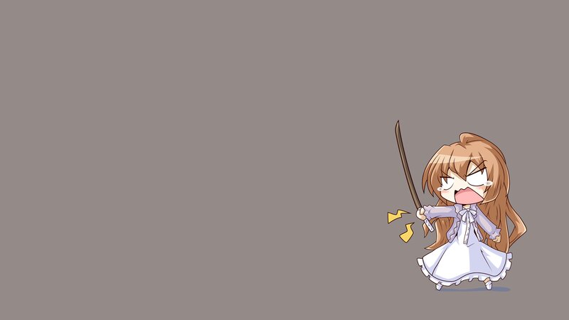 Chibi Girl with Sword — Brown