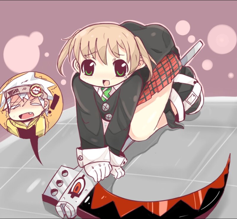 Chibi Girl with Sword — Pink, Playful