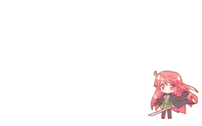 Chibi Girl with Sword — Pink