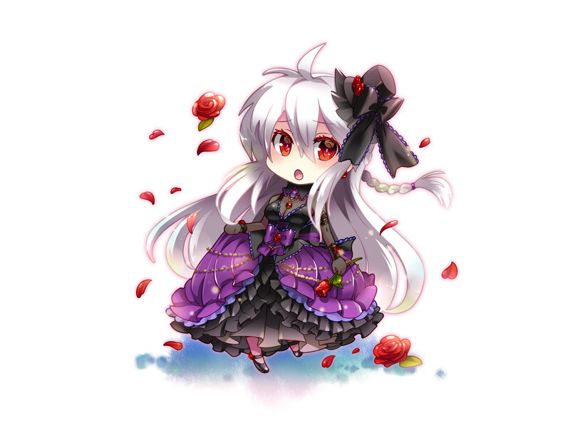 Chibi Girl with White Hair
