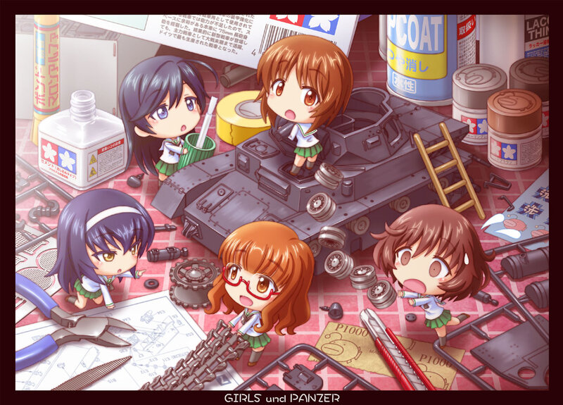 Chibi Girls Building Tank
