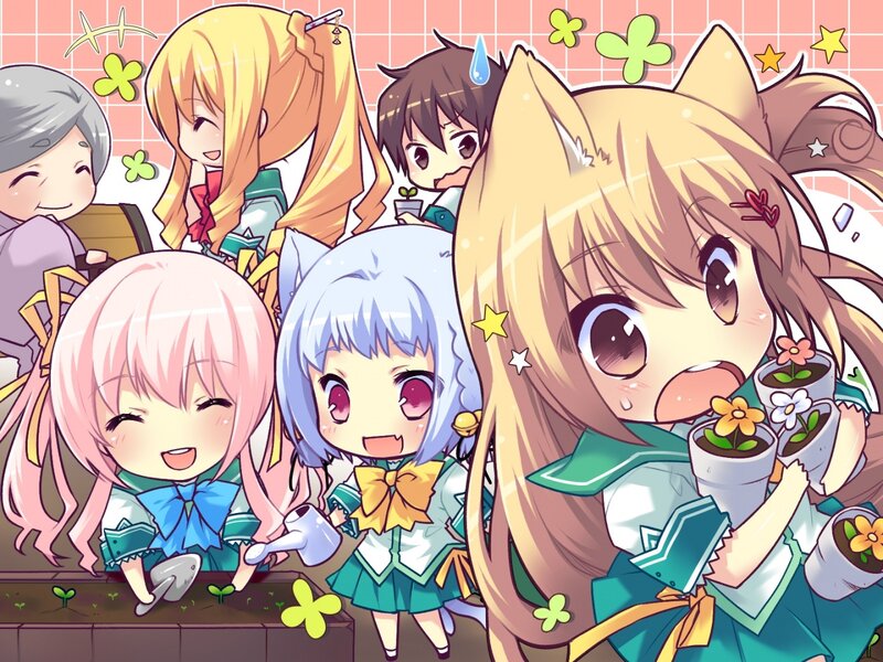 Chibi Girls Gardening