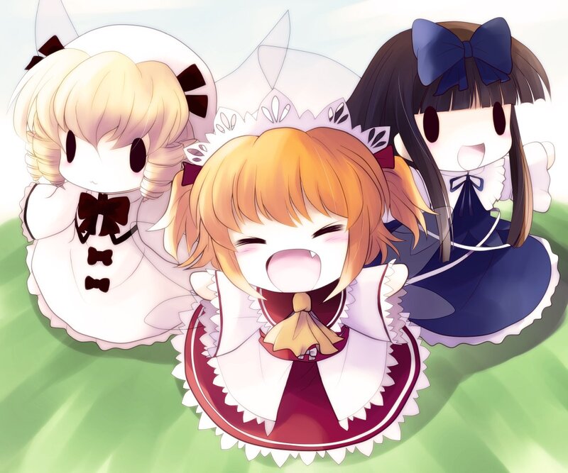 Chibi girls in maid outfits