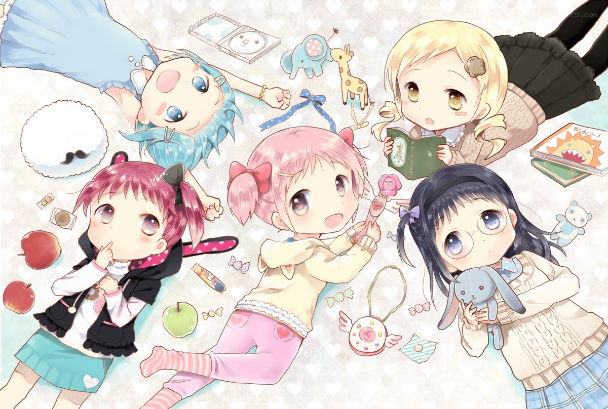 Chibi girls playing together
