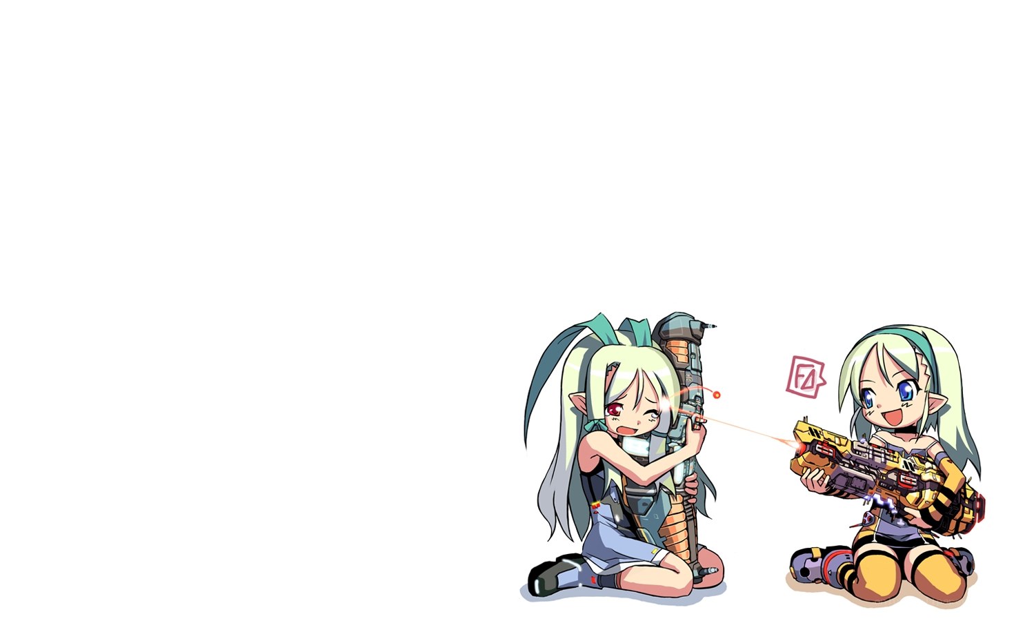 Chibi girls with guns