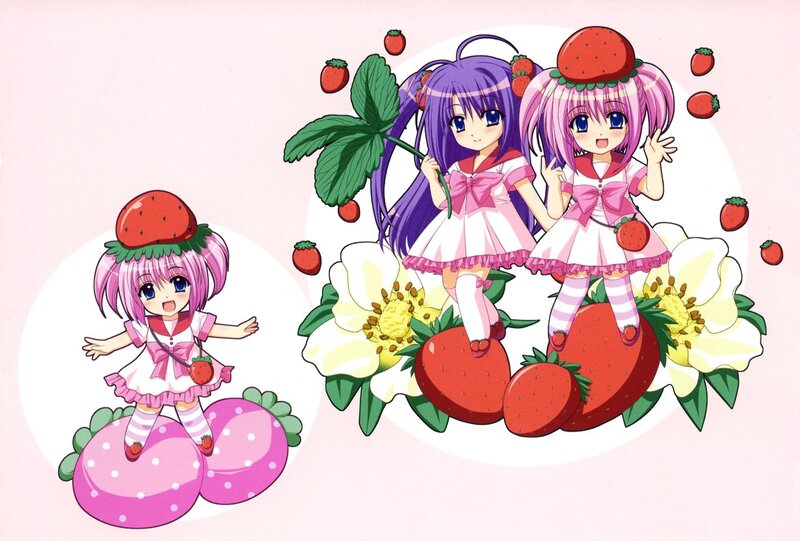 Chibi Girls with Strawberries
