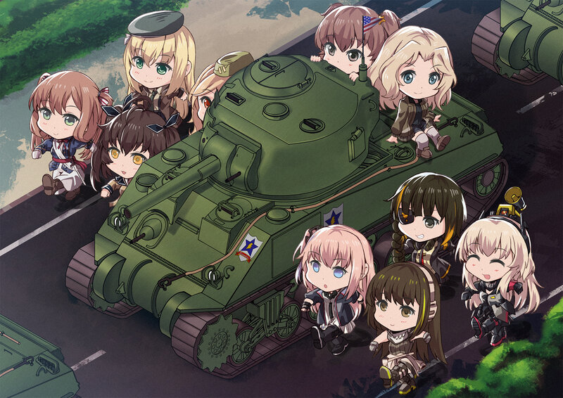 Chibi Girls with Tank