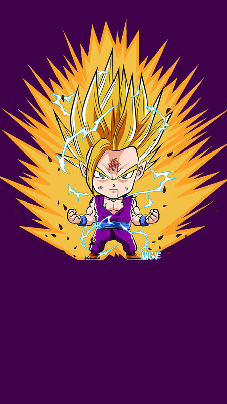 Chibi Goku in Super Saiyan — Purple