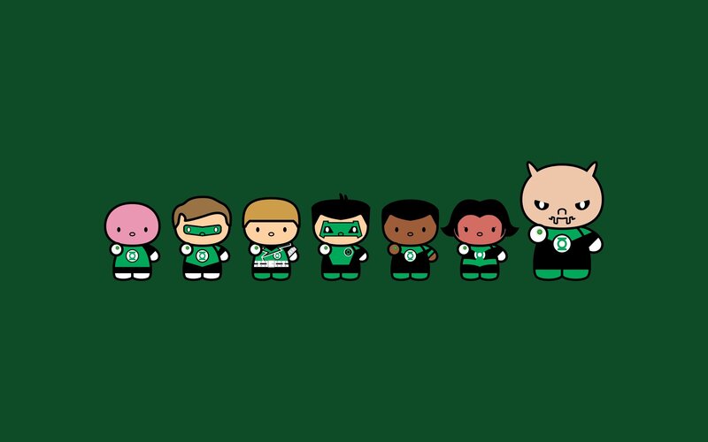 Chibi Green Lanterns — Playful