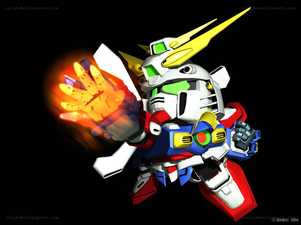 Chibi Gundam firing beam