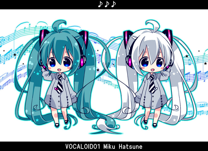 Chibi Hatsune Miku characters