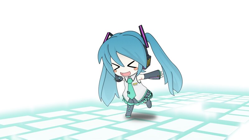 Chibi Hatsune Miku dancing