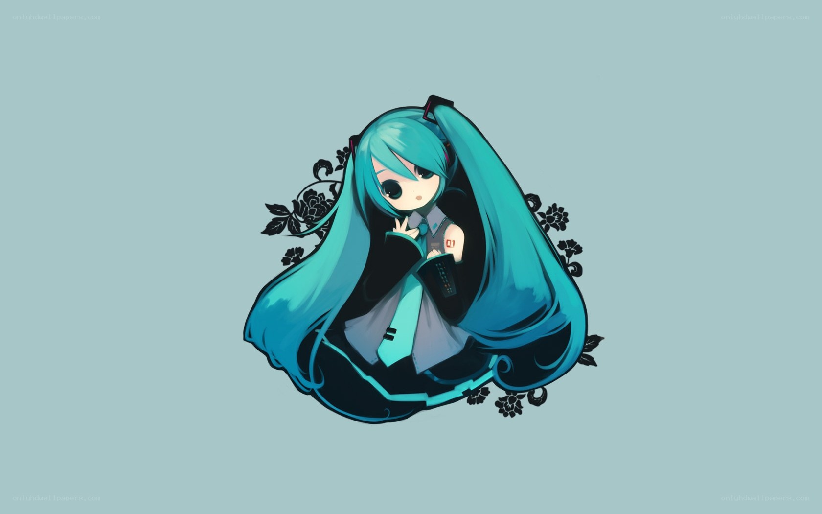 Chibi Hatsune Miku portrait