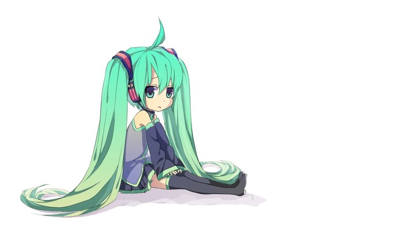 Chibi Hatsune Miku sitting