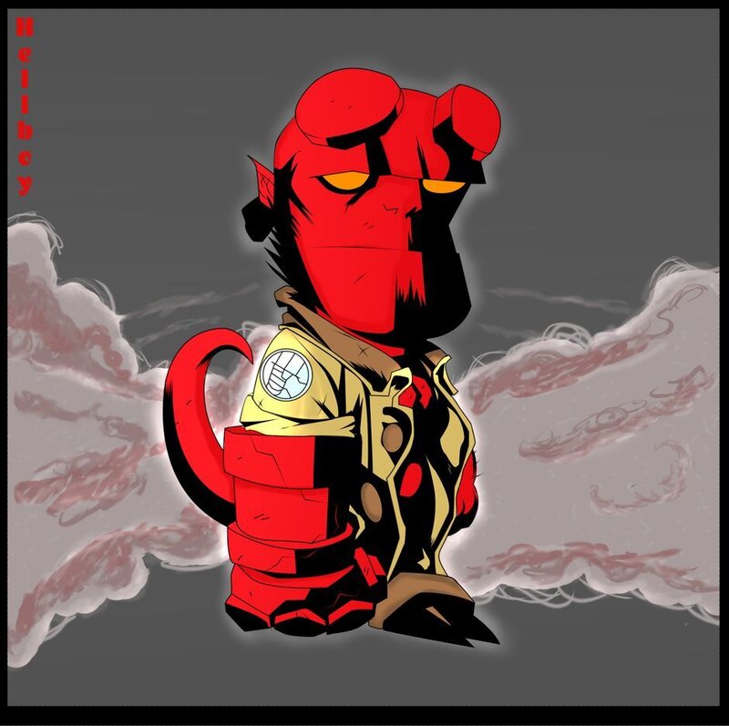 Chibi Hellboy character art