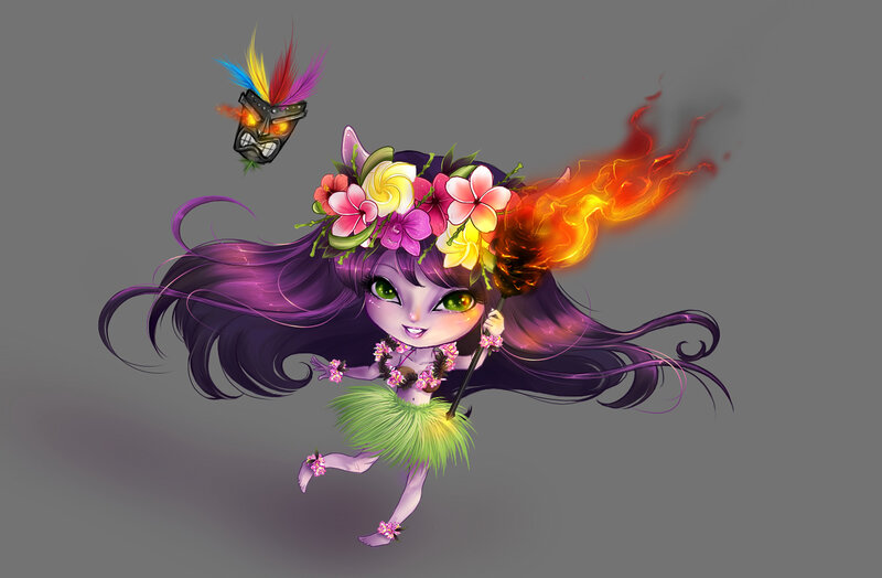 Chibi Hula Dancer