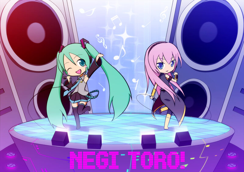 Chibi idols performing on stage