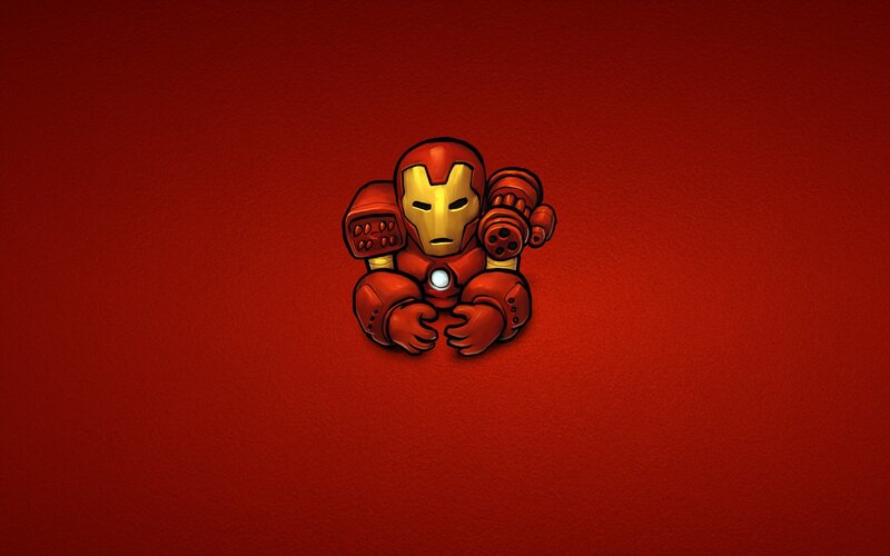 Chibi Iron Man Figure — Red